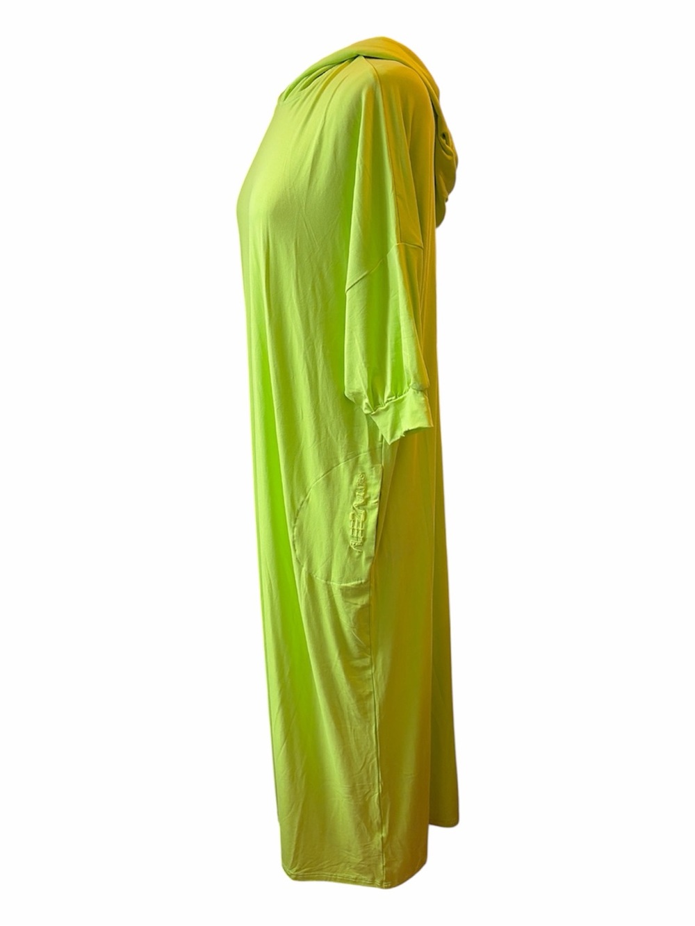 Aleeza Paris Essential Dolman Hooded Maxi Dress fluorescent green, Medium - Picture 4 of 11